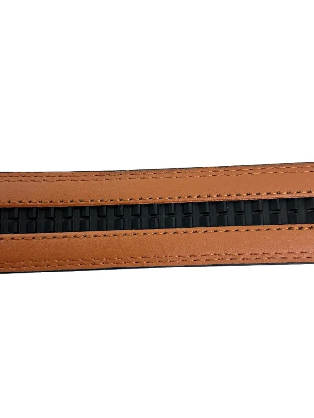 Bulliant Carbon Fiber Slide Ratchet Leather Belt Mens 28-34 Black